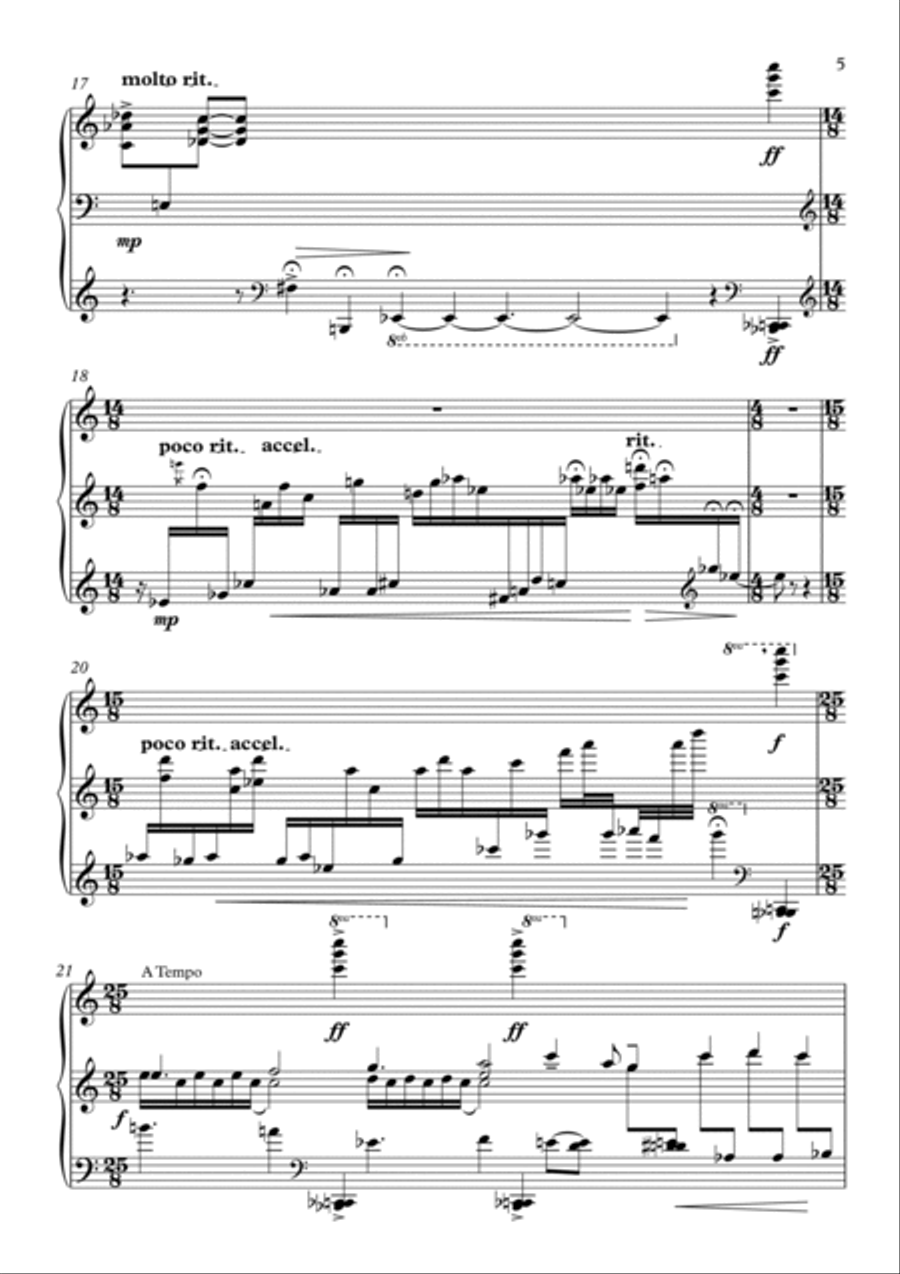 Danse sur le vitre (Valle mbi xham) for piano AELFIOR EDITIONS Piano Solo scores gallery preview page 5