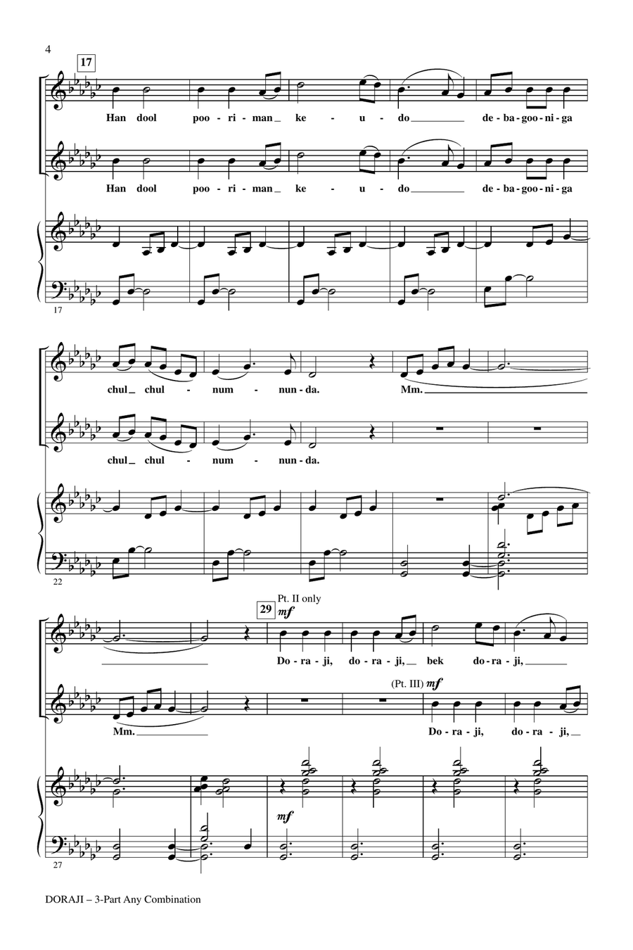 Doraji Doraji 3-Part scores gallery preview page 2