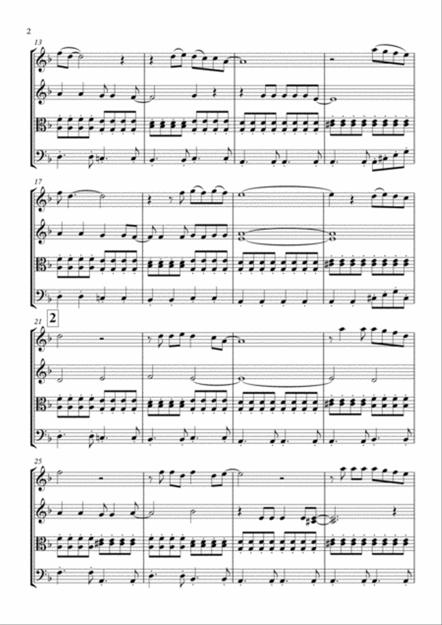 California Dreamin' String Quartet scores gallery preview page 3