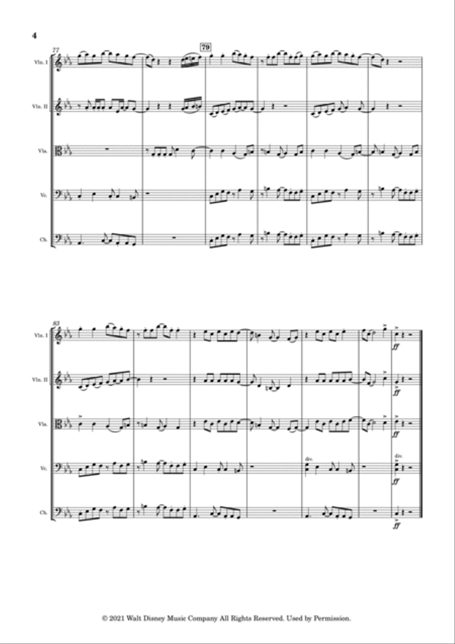 We Don't Talk About Bruno String Orchestra scores gallery preview page 4
