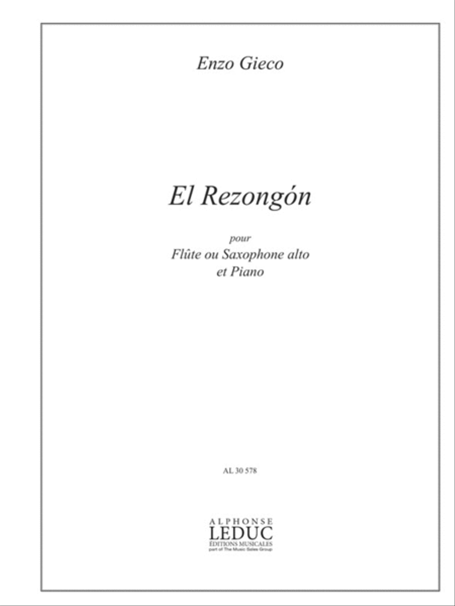 Gieco Enzo El Rezongon Flute Or Saxophone & Piano Book Saxophone scores gallery preview page 1