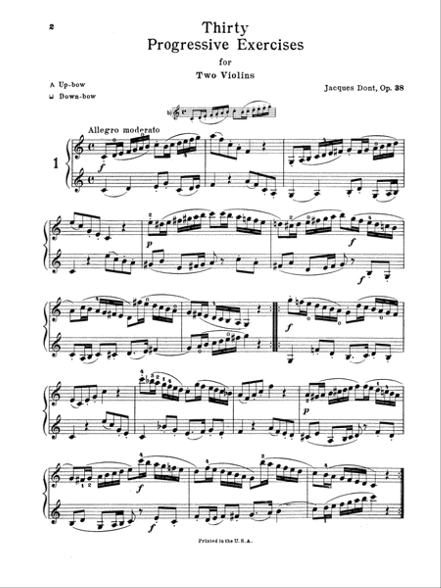 Thirty Progressive Exercises, Op. 38 Violin scores gallery preview page 3