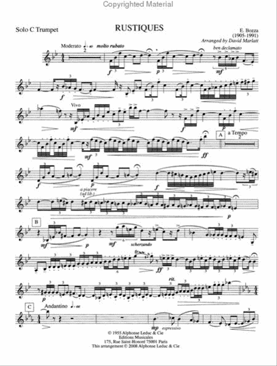 Rustiques Brass Quintet scores gallery preview page 4