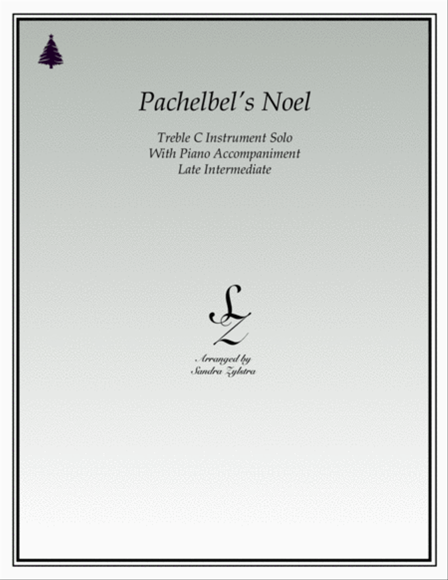 Pachelbel's Noel (treble C instrument solo) Piccolo scores gallery preview page 1