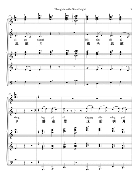 Thoughts in the Silent Night - Score Only image number null