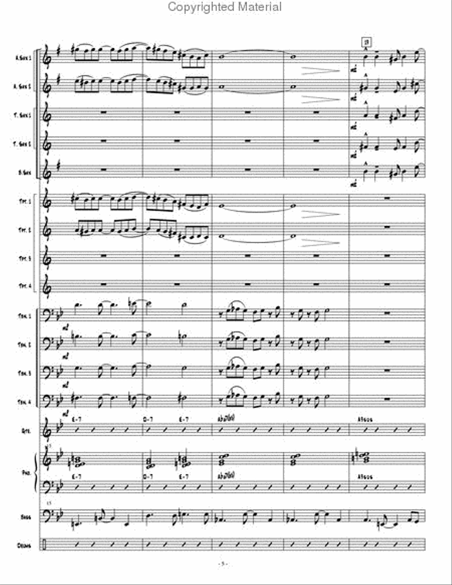 Dark Obsedian Jazz Ensemble scores gallery preview page 6