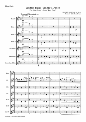 Grieg: Anitras Dans - Anitra's Dance from "Per Gynt" (Flute Choir)
