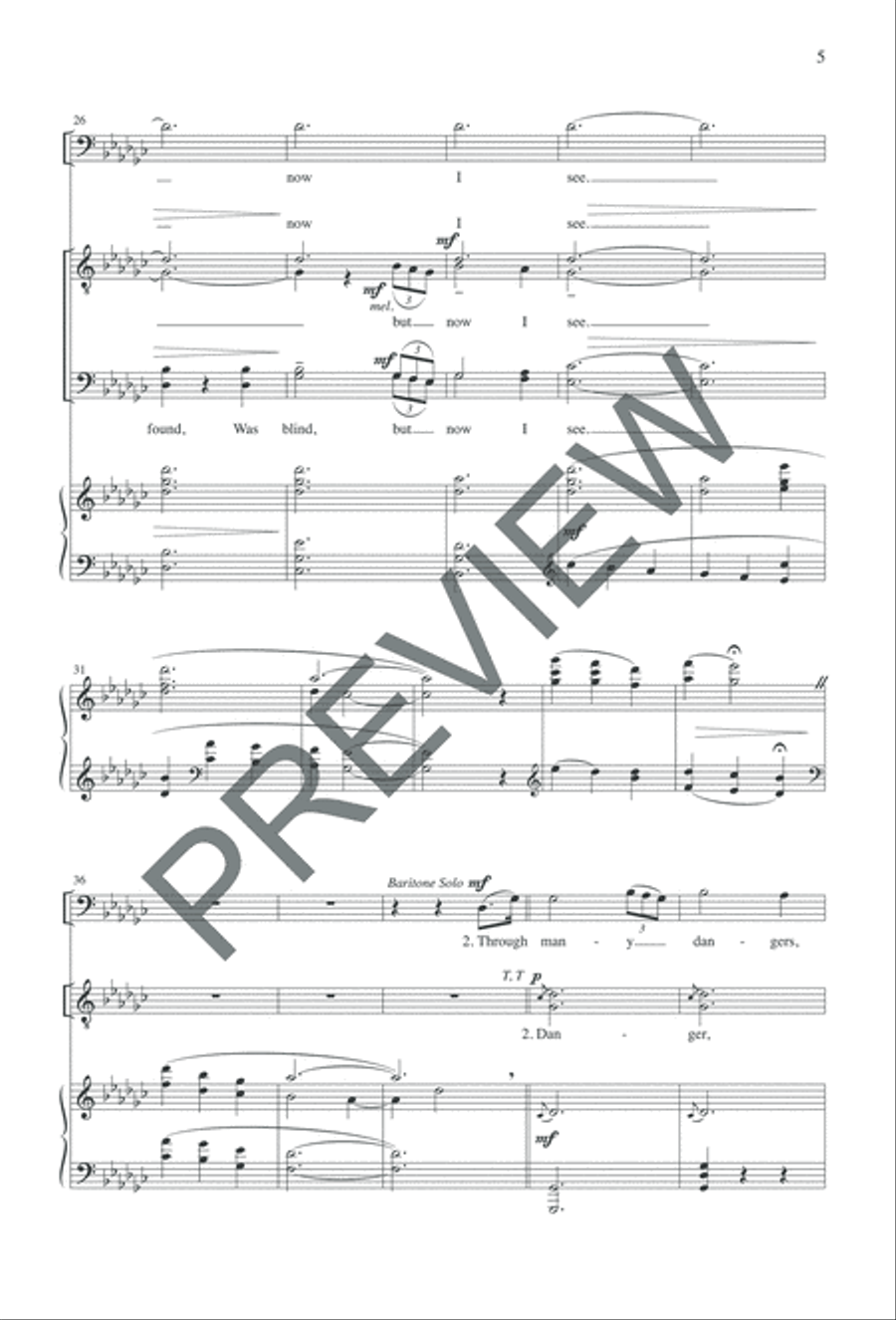 Choral Reflection on Amazing Grace - TTBB edition TTBB scores gallery preview page 5