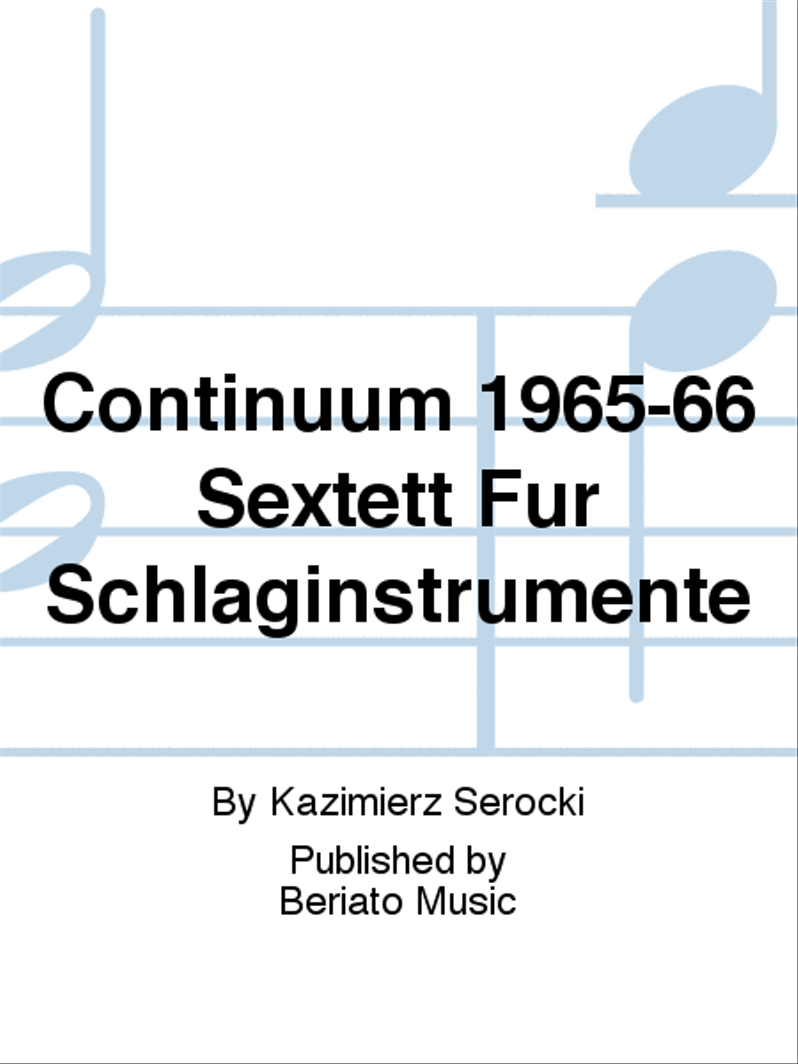 Continuum 1965-66 Sextett Für Schlaginstrumente Percussion scores gallery preview page 1
