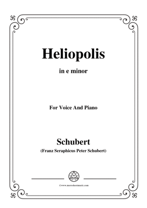 Schubert-Heliopolis,from Heliopolis II,D.754,in e minor,for Voice&Piano