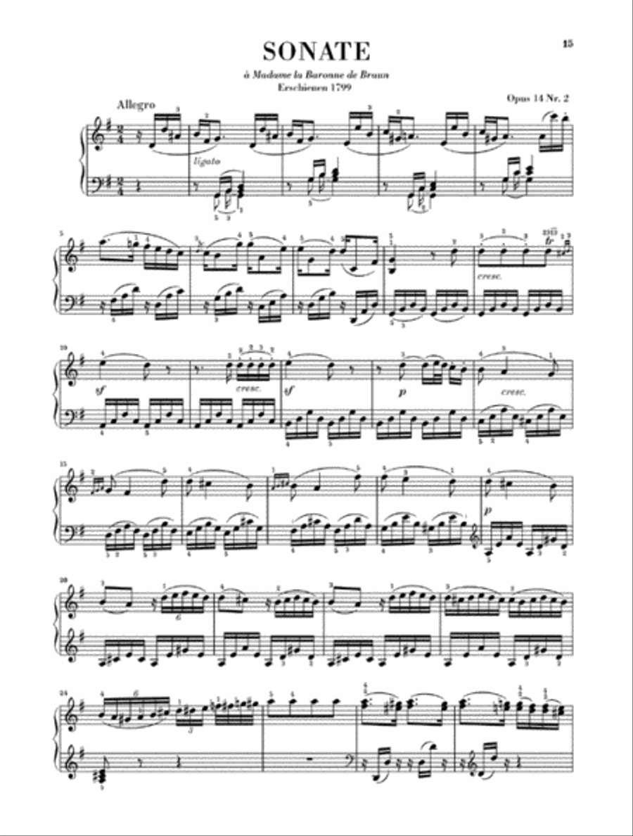 Piano Sonatas No. 9 in E Major Op. 14 and No. 10 in G Major Op. 14 Piano Solo scores gallery preview page 4