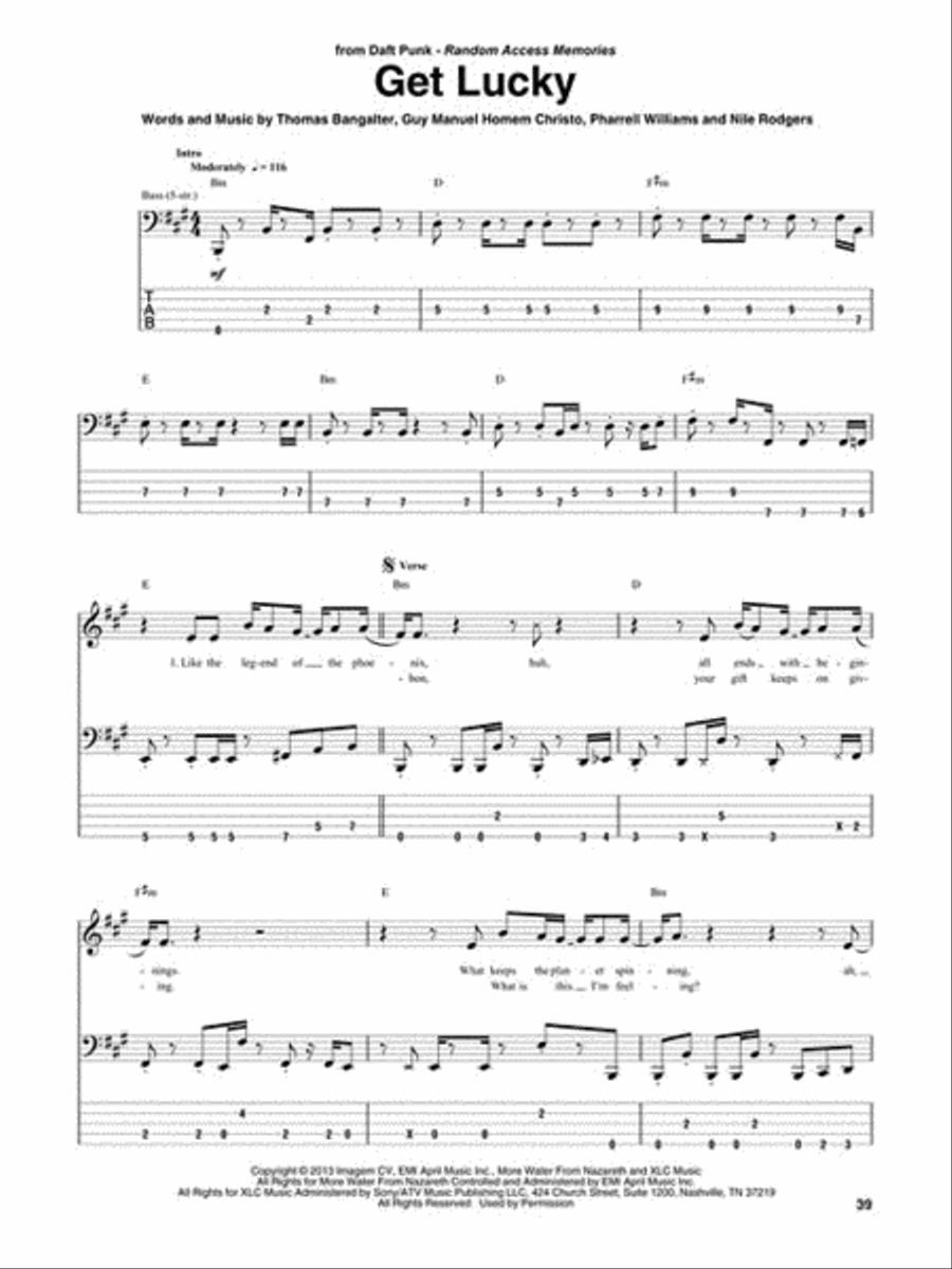 Best of Bass Tab Bass Guitar Tablature scores gallery preview page 4