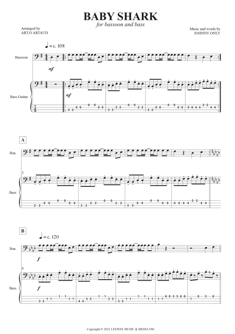 Baby Shark Chamber Music scores gallery preview page 1
