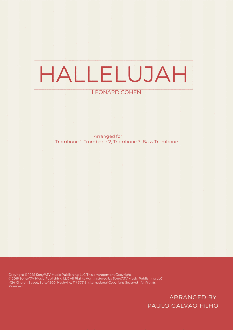 Hallelujah Brass Ensemble scores gallery preview page 1
