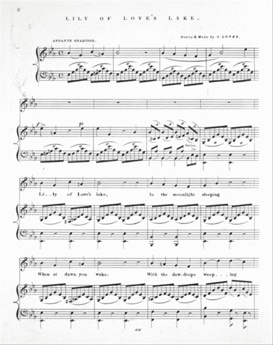 Lilly of Love's Lake. Ballad Voice scores gallery preview page 2