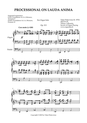 Processional on Lauda Anima, Op. 213 (Organ Solo) by Vidas Pinkevicius