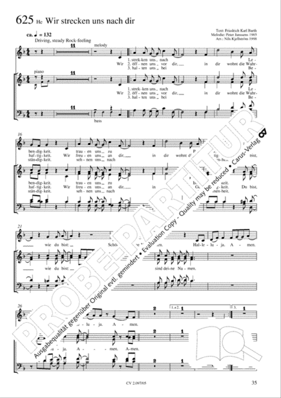 Pop-Chorbuch zum EG: Morning has broken Choir scores gallery preview page 36