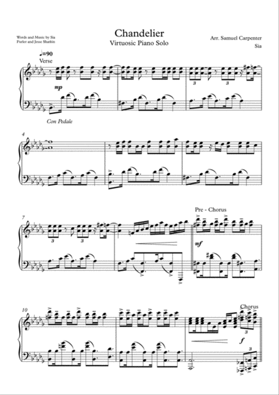 Chandelier Small Ensemble scores gallery preview page 2