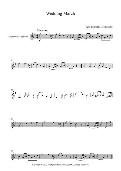 Wedding March - Felix Bartholdy Mendelssohn (Soprano Sax)