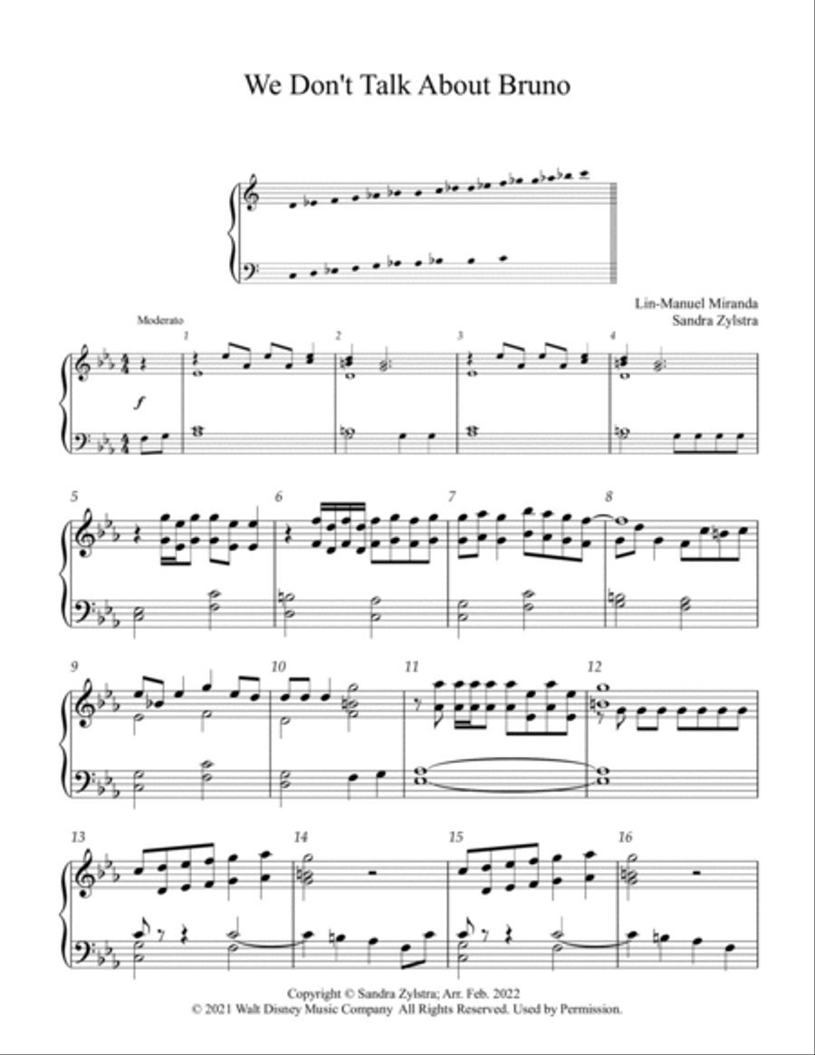 We Don't Talk About Bruno Handbell Choir scores gallery preview page 2