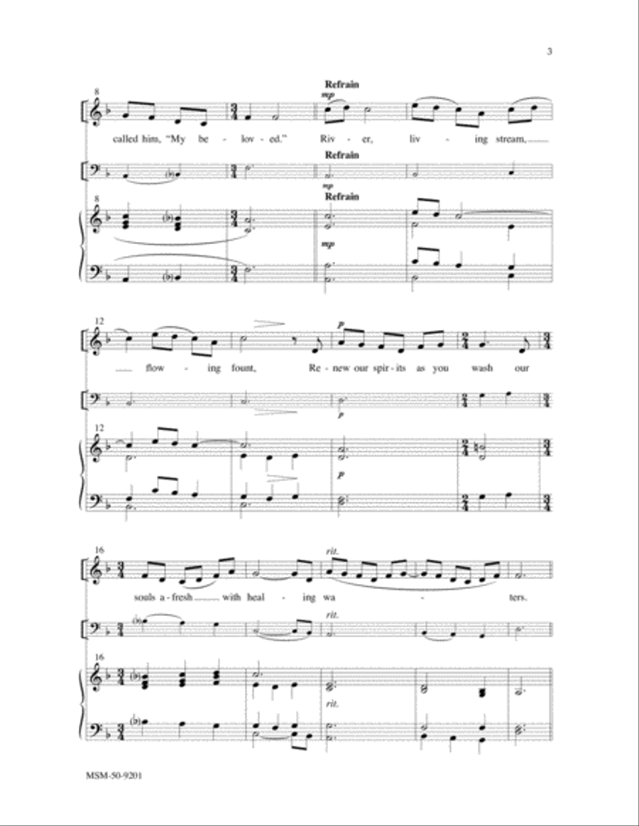 As Jesus Walked into the Stream 2-Part scores gallery preview page 3