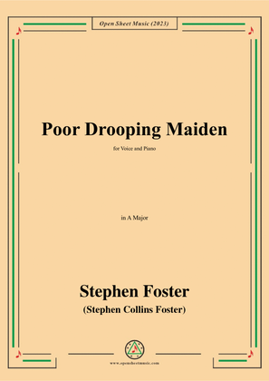 Book cover for S. Foster-Poor Drooping Maiden,in A Major