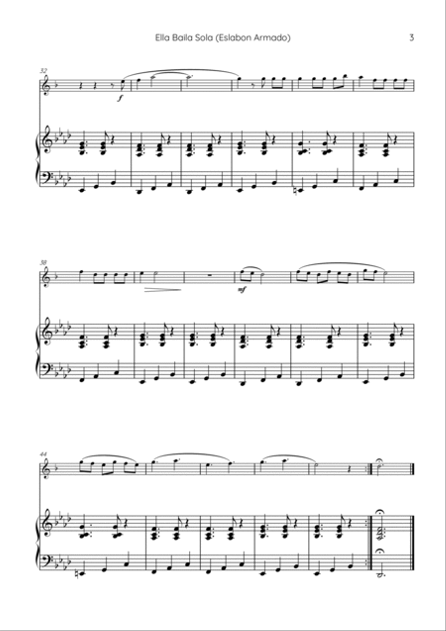 Ella Baila Sola Alto Saxophone scores gallery preview page 3