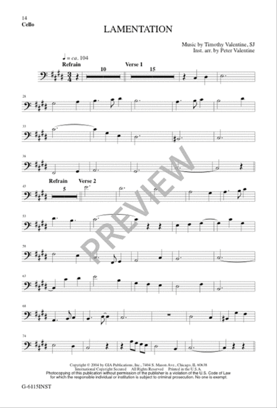 Lamentation 4-Part scores gallery preview page 13