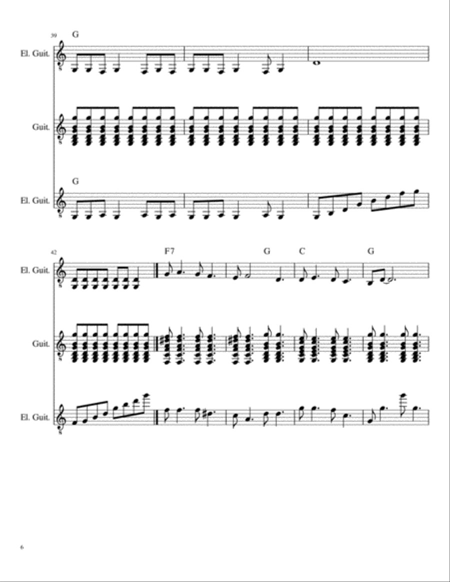 Blues and Roll Blues and Roll Guitar Solo scores gallery preview page 6