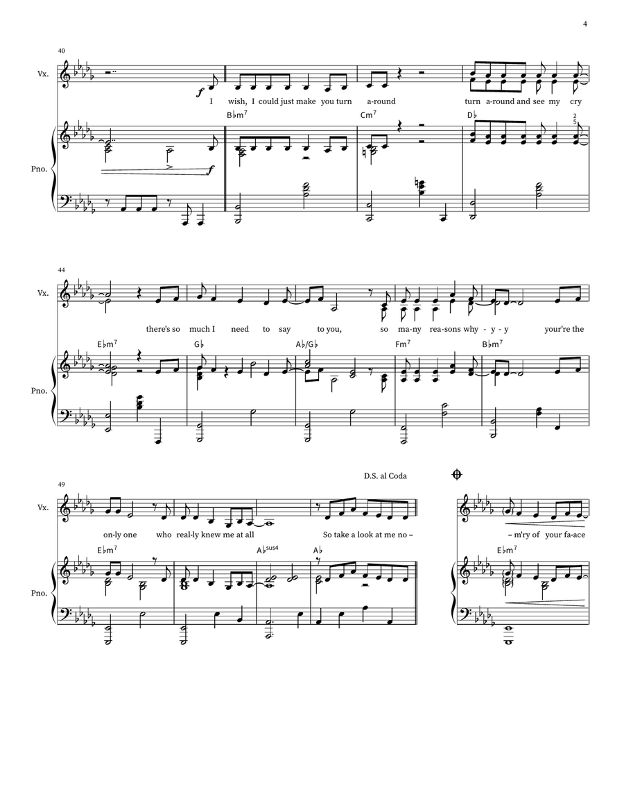 Against All Odds (Take A Look At Me Now) Voice scores gallery preview page 4