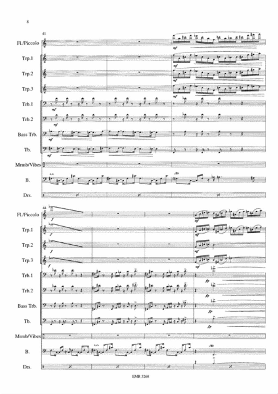 Jazzy Brass Fantasy Brass Ensemble scores gallery preview page 8