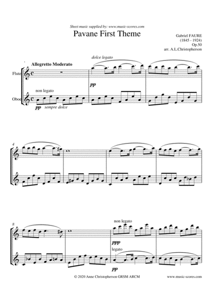 Op.50 Pavane - Flute & Oboe image number null