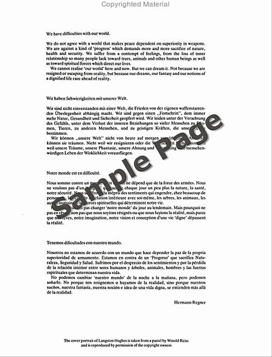 I Dream a World I Dream a World 4-Part scores gallery preview page 3