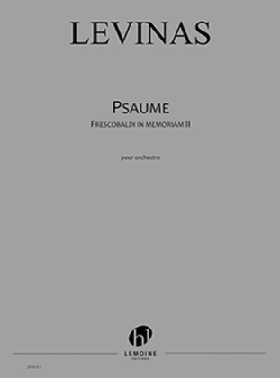 Book cover for Psaume - Frescobaldi in memoriam II