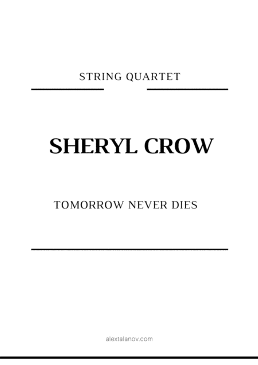 Tomorrow Never Dies from the Motion Picture TOMORROW NEVER DIES String Quartet scores gallery preview page 1