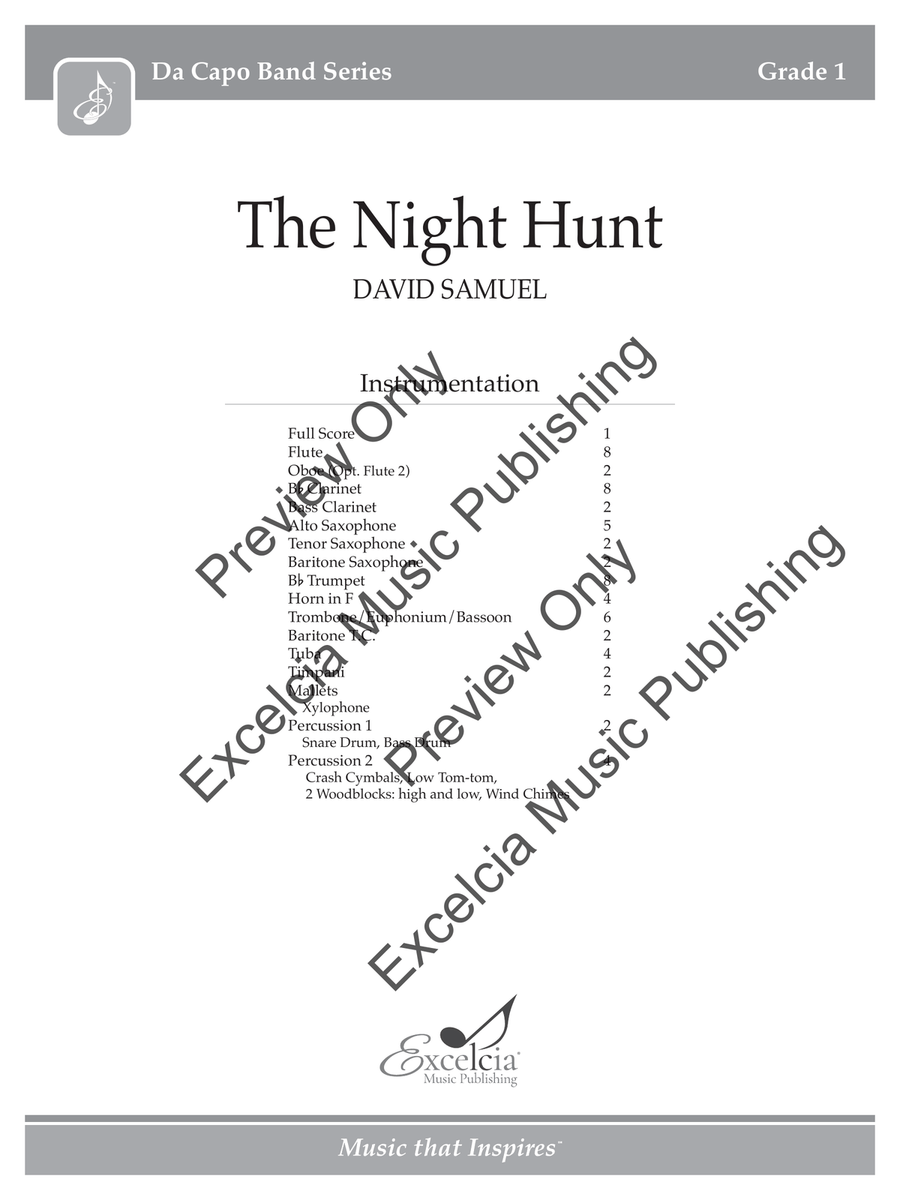 The Night Hunt Concert Band scores gallery preview page 2