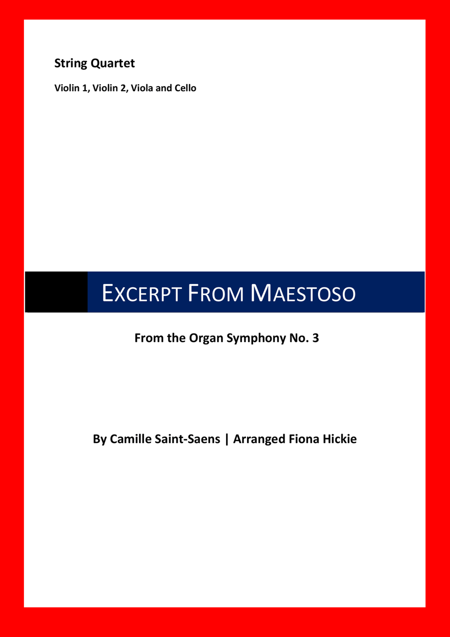 Excerpt From Maestoso String Quartet scores gallery preview page 1