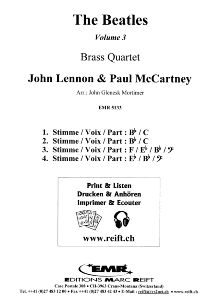 The Beatles Volume 3 Brass Quartet scores gallery preview page 7