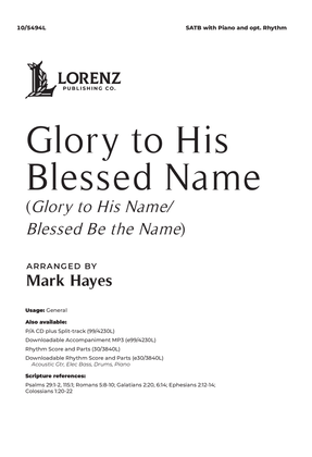 Book cover for Glory to His Blessed Name