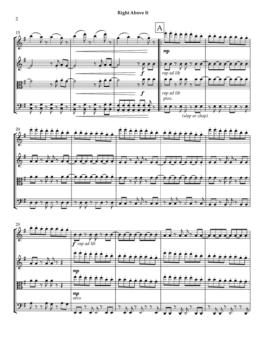 Right Above It String Trio scores gallery preview page 2