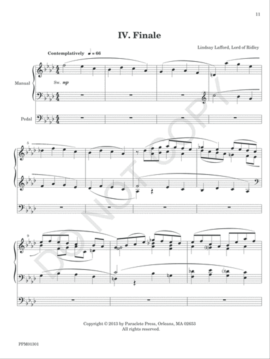 Sonata No. 2 for Organ Organ Solo scores gallery preview page 14