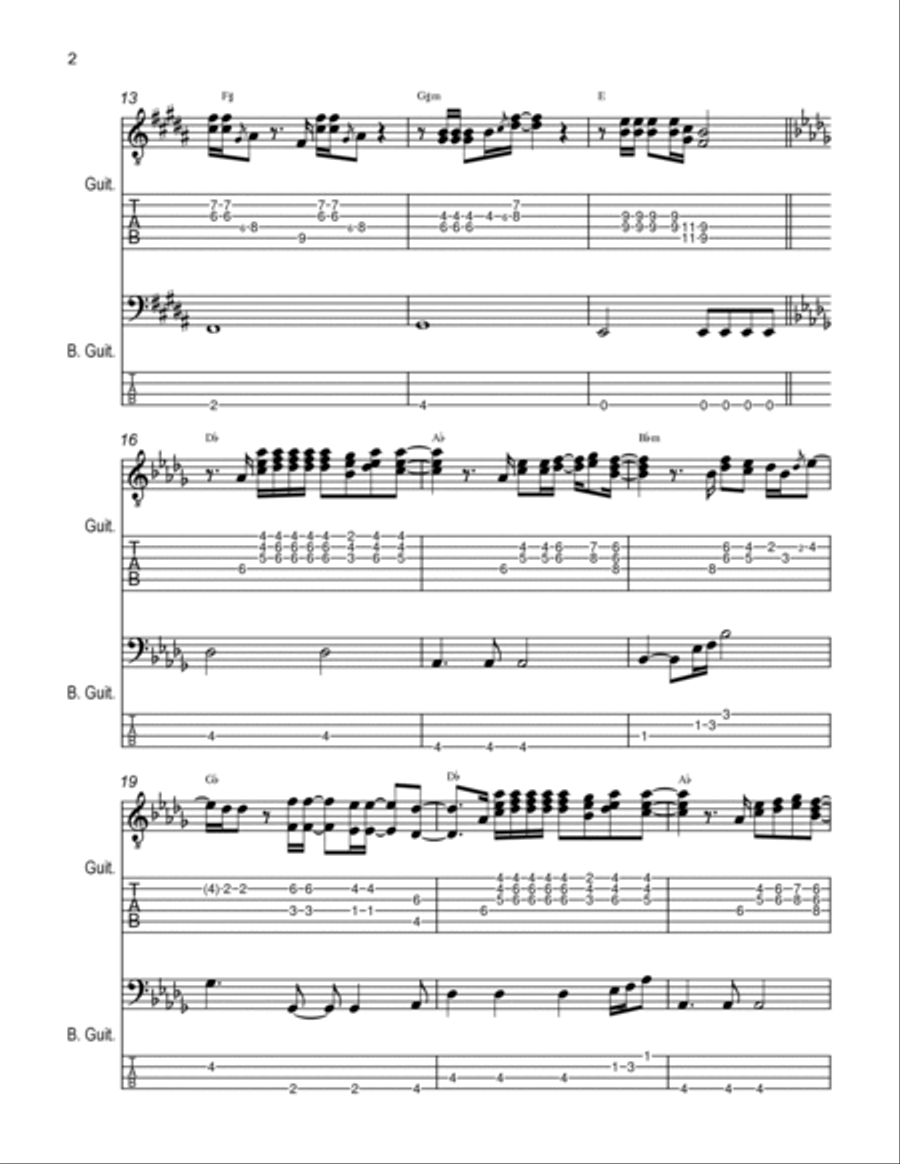 Amazed Amazed Guitar Solo scores gallery preview page 2