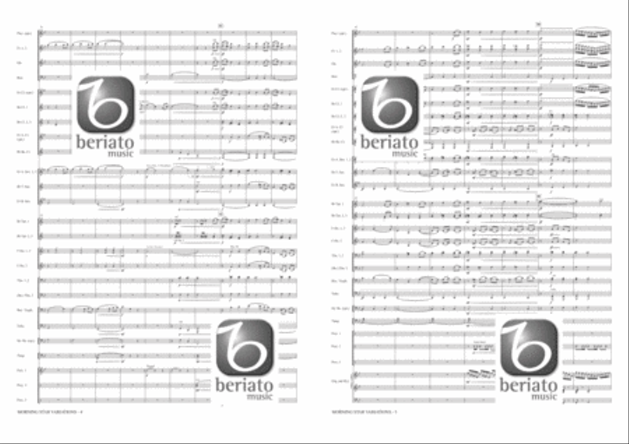 Morning Star Variations Concert Band scores gallery preview page 4
