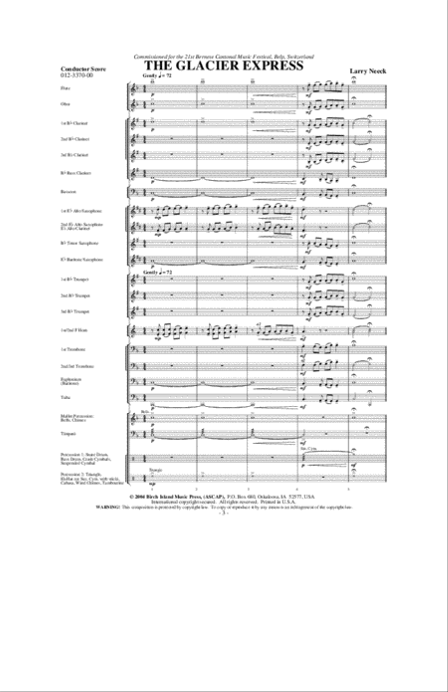 The Glacier Express The Glacier Express Concert Band scores gallery preview page 2