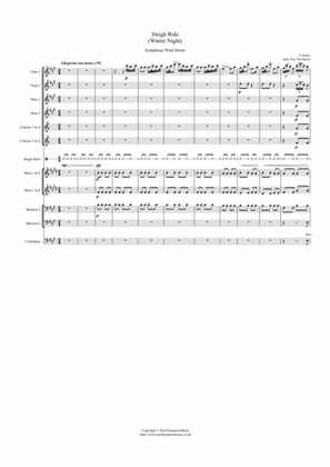 Delius: Sleigh Ride (Winter Night) (Original Key) - symphonic wind dectet/bass