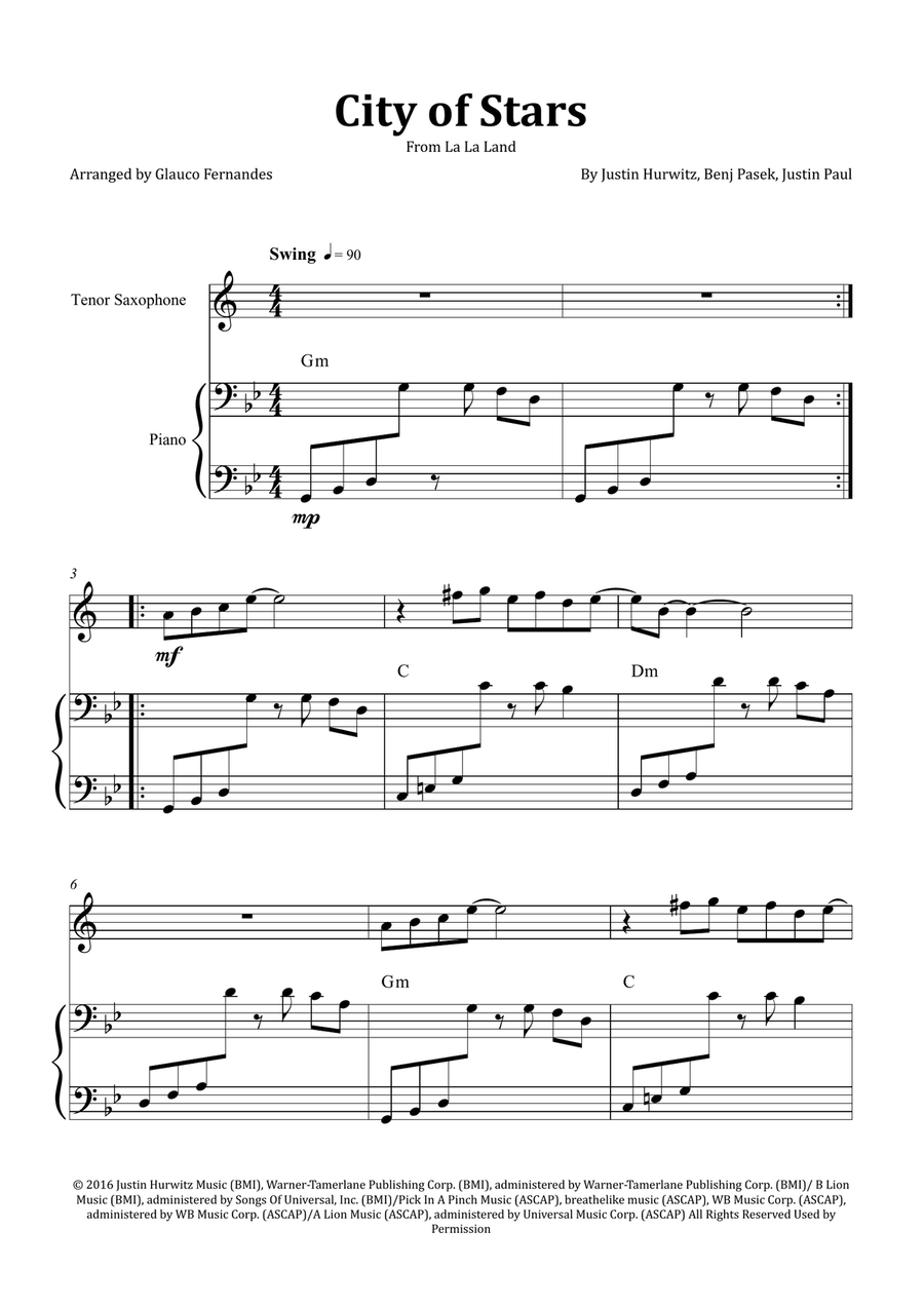 City Of Stars Chamber Music scores gallery preview page 1
