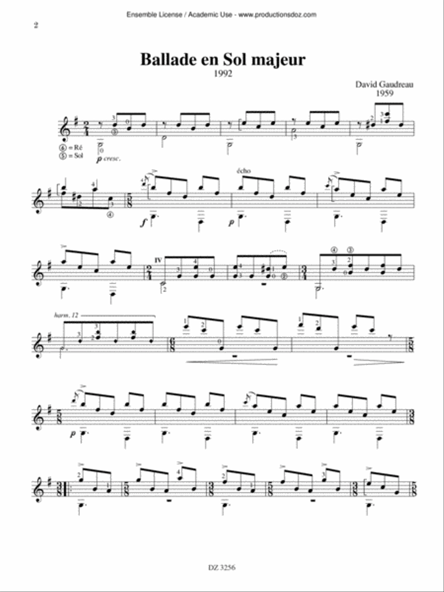 Anthologie Classical Guitar scores gallery preview page 2