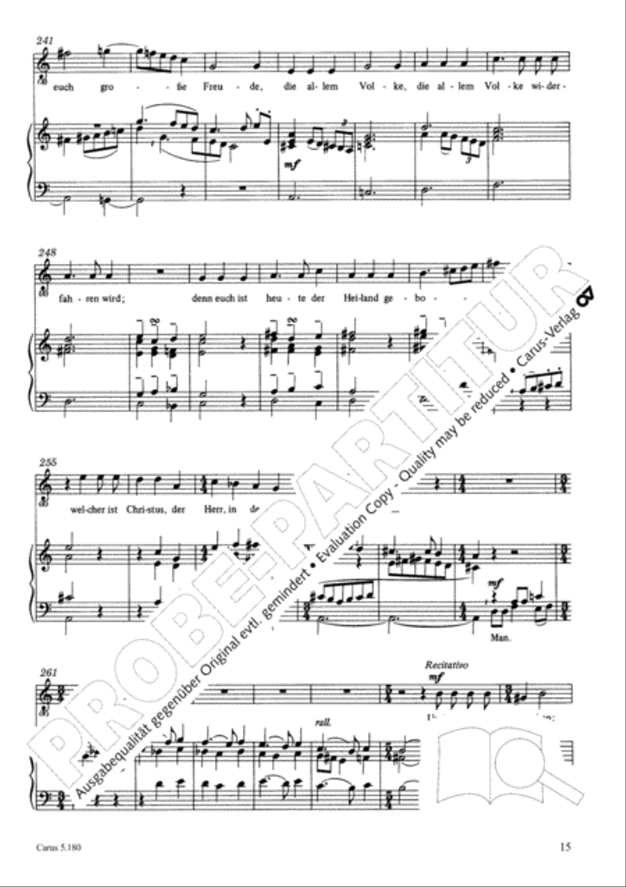 Das Weihnachtsevangelium Mezzo-Soprano Voice scores gallery preview page 16