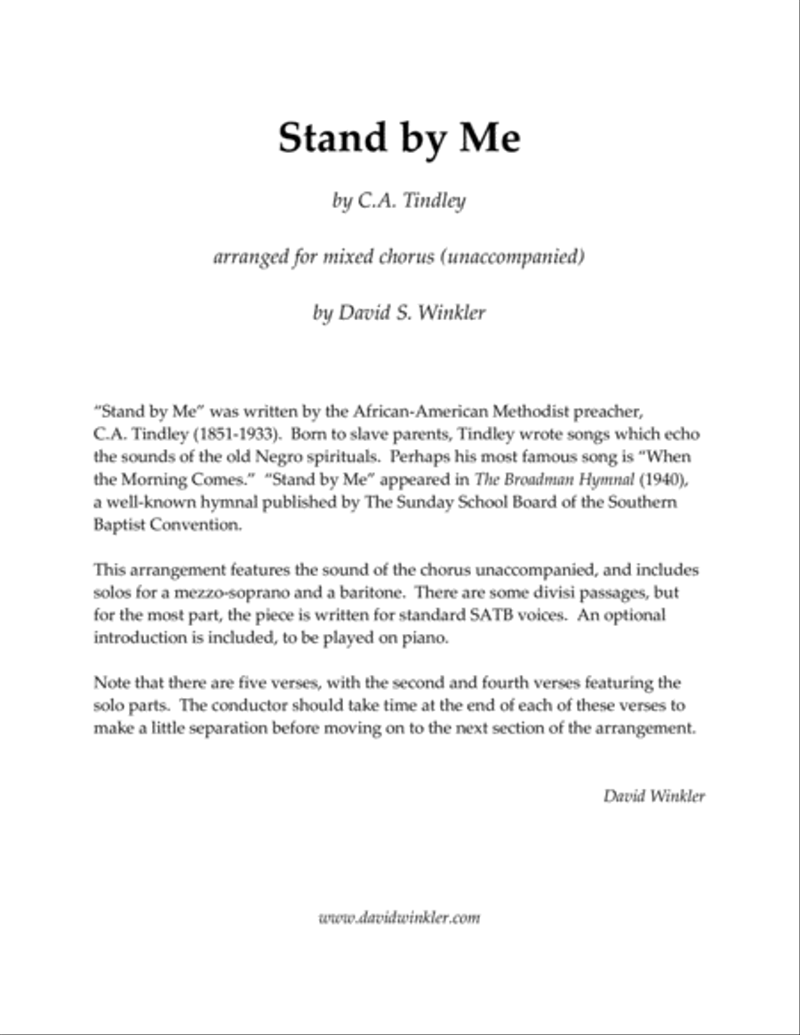 Stand by Me 4-Part scores gallery preview page 2
