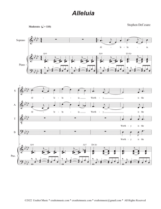 Book cover for Alleluia (Mass of Peace and Justice) (Vocal Quartet - (SATB)
